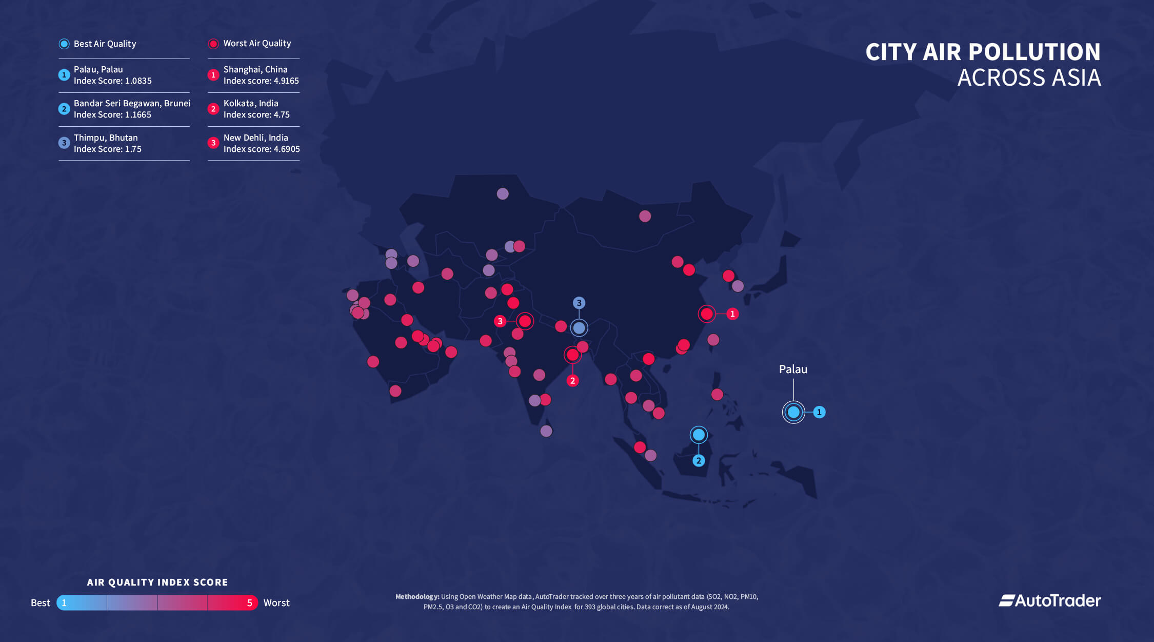 Clean air citites across Asia