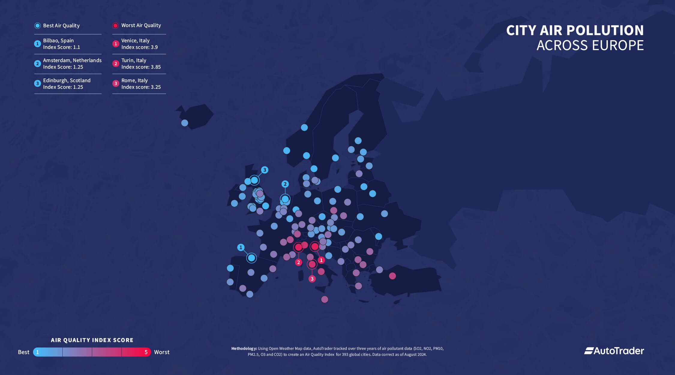 Clean air cities across Europe