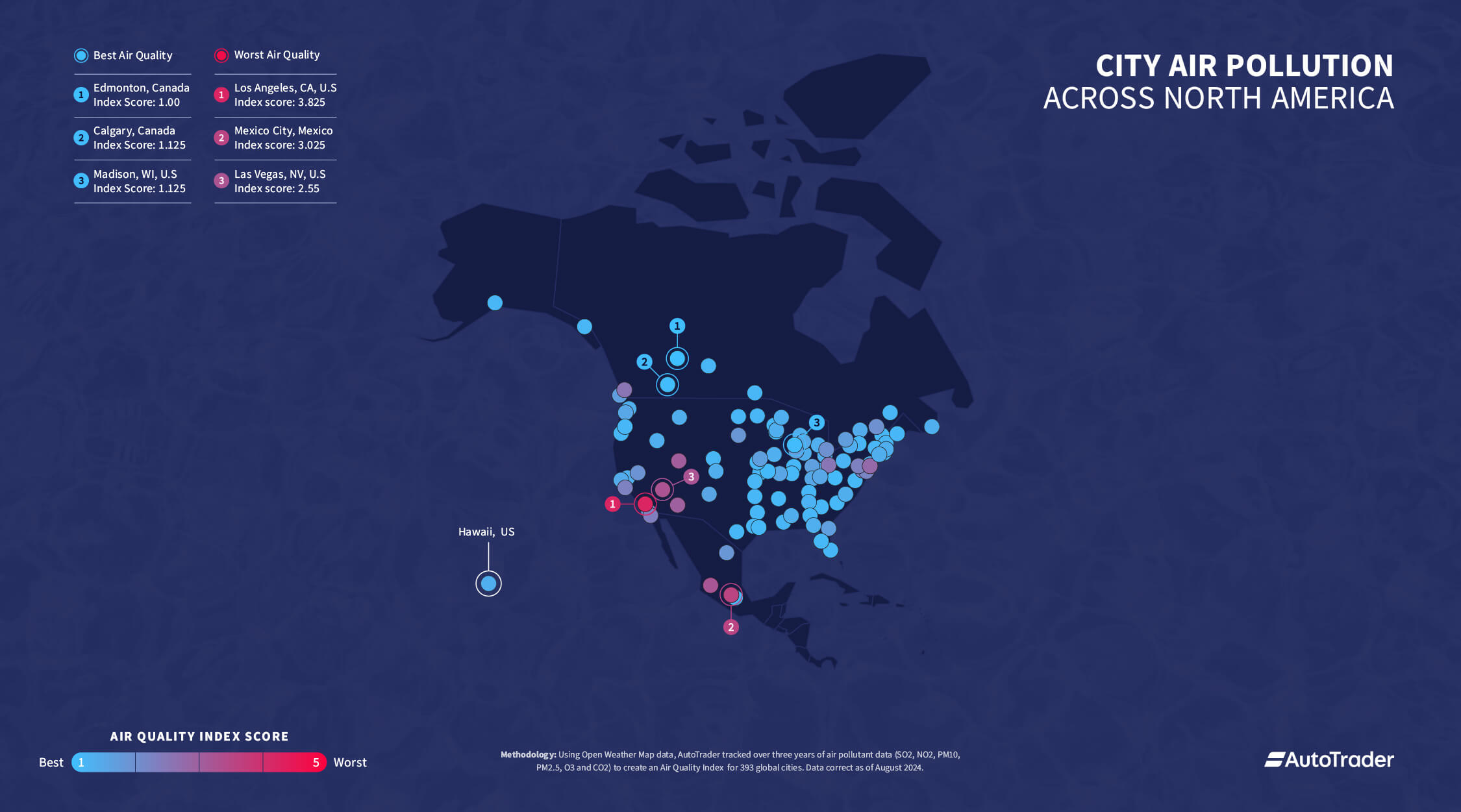 Clean air cities across north america