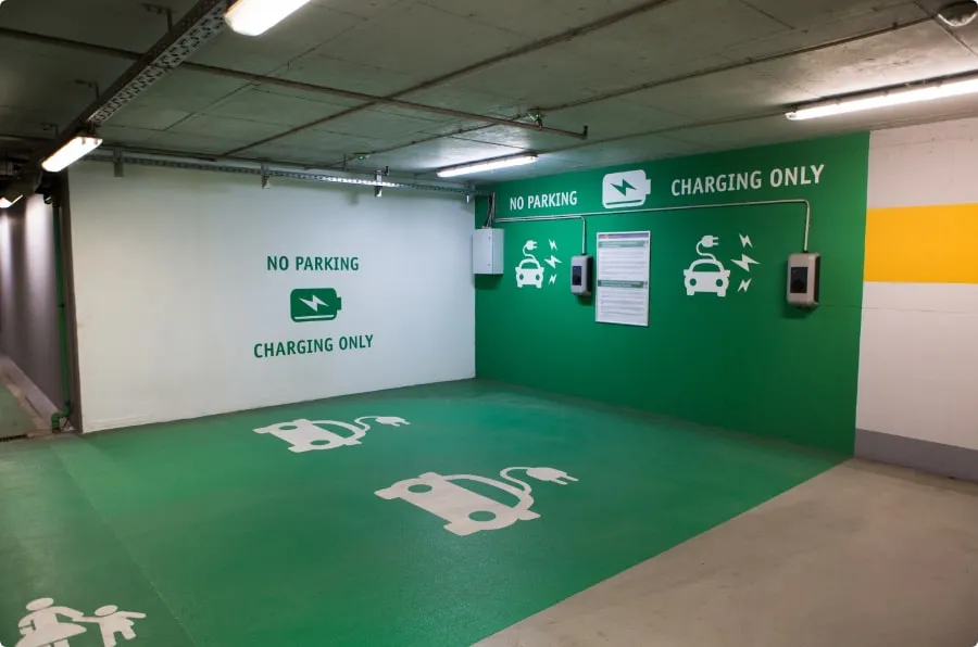 Image of a car park charging station