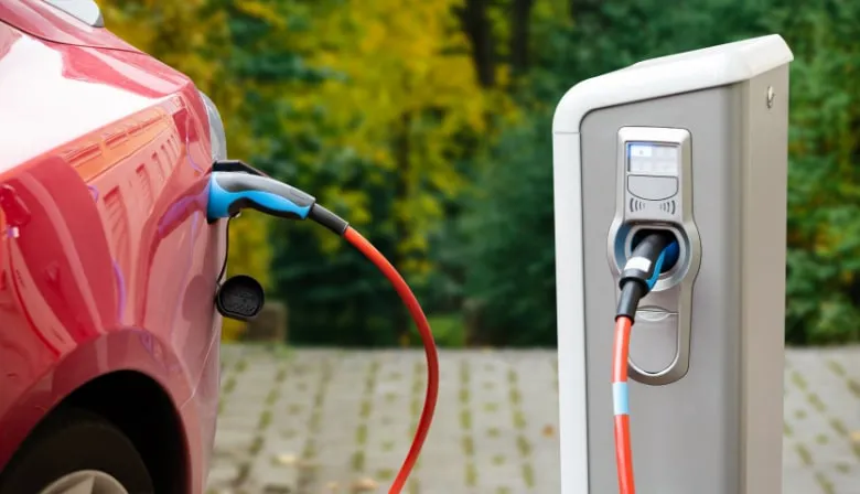 Electric car charging sign