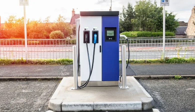 Electric car charging station