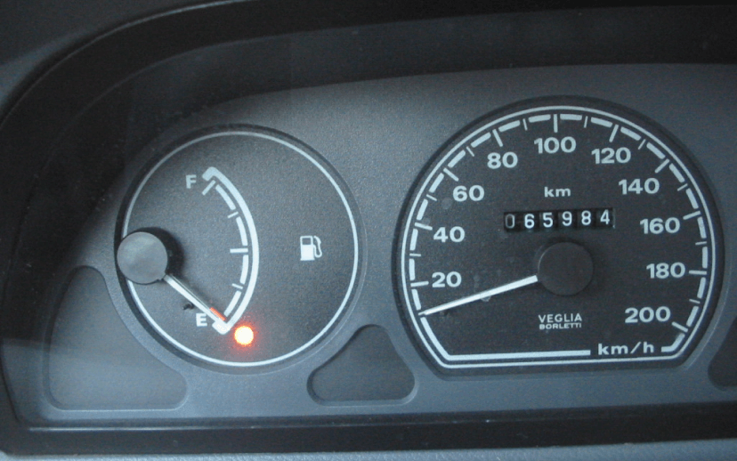 empty fuel gauge